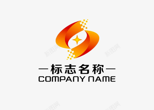 橘色网络科技logo创意标志图标图标