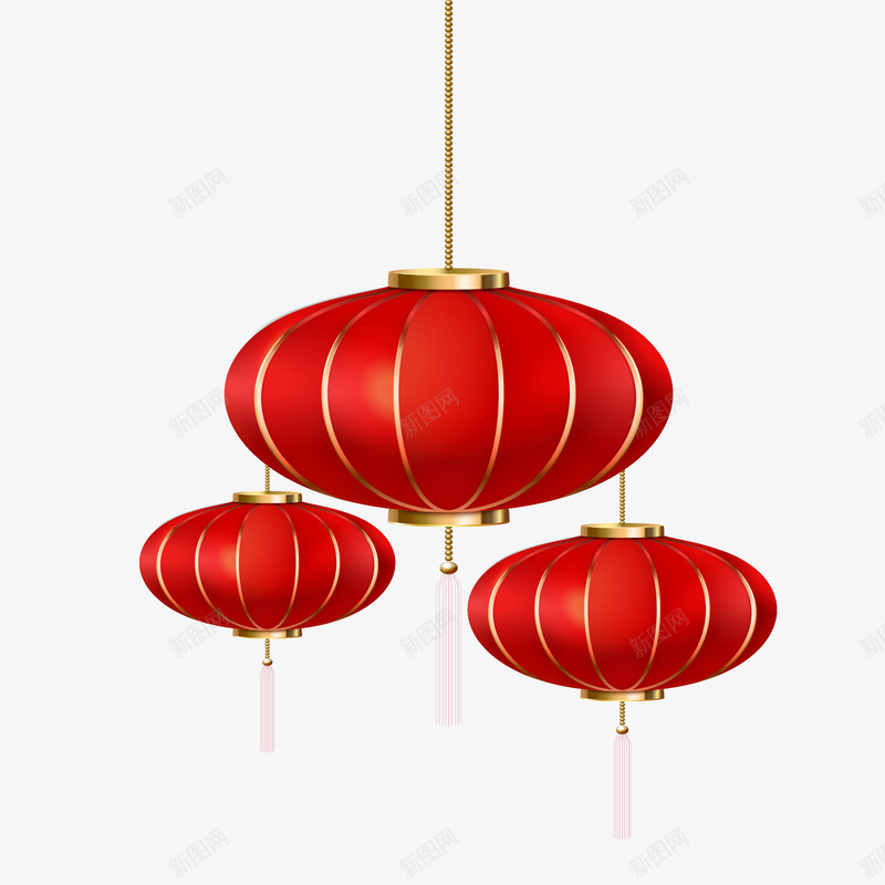 新年过年红色灯笼喜庆png免抠素材_88icon https://88icon.com 元素 喜庆灯笼 新年素材 红的灯笼