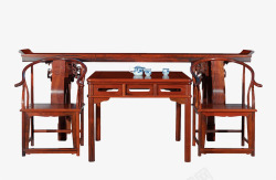 红木雕花桌椅素材