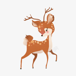 动物纹理梅花鹿装饰案矢量图高清图片
