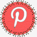 兴趣补丁Pinterest缝社图标图标