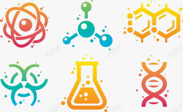 化学分子化学医疗图标图标