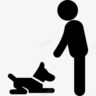 宠物狗人和狗的图标图标
