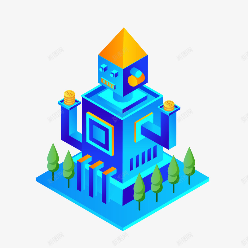 扁平化25D机器人金币时代场矢量图eps免抠素材_88icon https://88icon.com 25D 免抠图PNG 场景 扁平化 扁平化25D机器人金币时代场景免抠图PNG免费下载 时代 机器人 树林 金币 矢量图