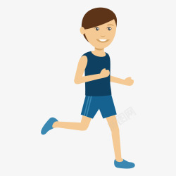 全民健身日跑步人物插画矢量图素材