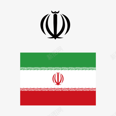 伊朗国徽矢量图图标图标