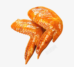 美味烤虾香辣鸡翅高清图片