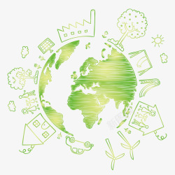 绿色能源素材粗略地为世界地球日高清图片