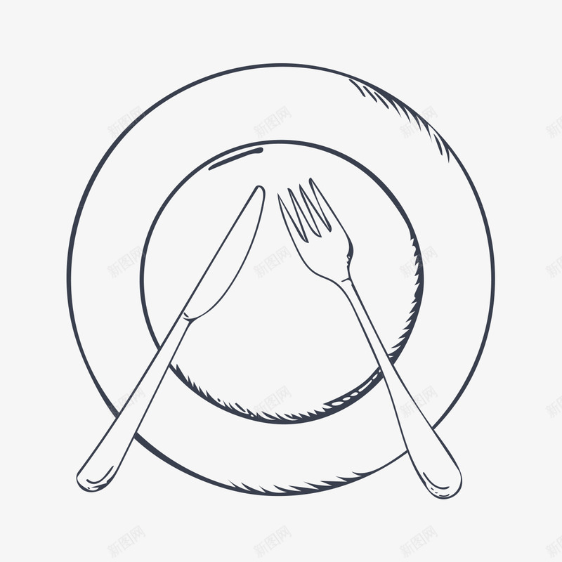手绘餐具png免抠素材_88icon https://88icon.com 刀子 卡通 叉子 手绘 盘子 简笔 素描 餐具
