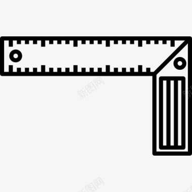 木工艺角尺图标图标