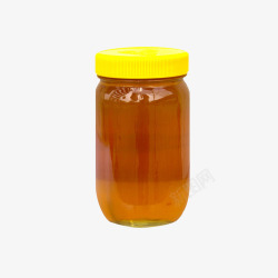 瓶装冠生园蜂蜜槐花蜂蜜背面图素材