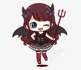 卡通小恶魔少女png免抠素材_88icon https://88icon.com 卡通 少女 恶魔