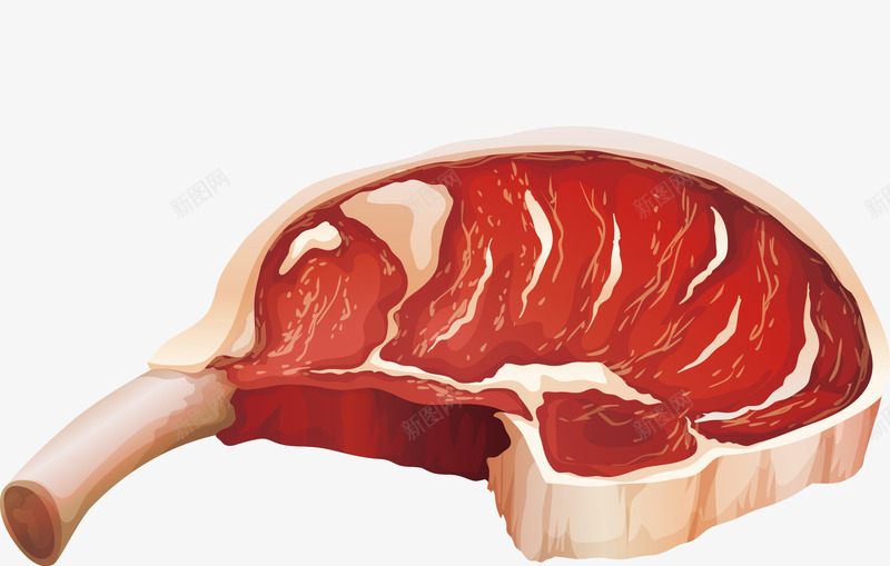 手绘牛肉矢量图ai免抠素材_88icon https://88icon.com 卡通食材 手绘 牛肉 牛腱肉 矢量图 美味 食材 食物