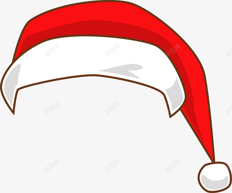 卡通红色线条圣诞帽png免抠素材_88icon https://88icon.com Christmas Merry 圣诞帽 圣诞快乐 圣诞老人的帽子 圣诞节