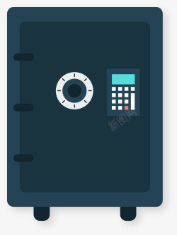 保险柜免扣扁平化保险柜图标高清图片