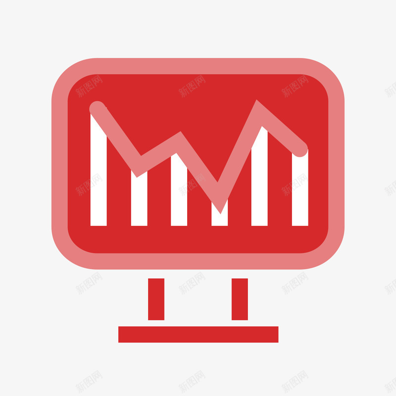 红色圆角大数据分析元素矢量图eps免抠素材_88icon https://88icon.com 光泽 分析 圆角 扁平化 数据 红色 行情 质感 趋势 矢量图