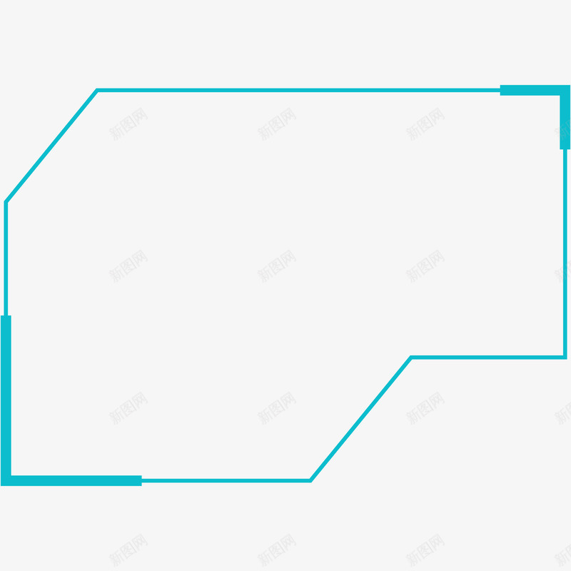 科技边框矢量图ai免抠素材_88icon https://88icon.com 几何 形状 抽象 现代科技边框 矢量图 科技 科技边框免抠PNG 边框
