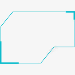 科技形状科技边框矢量图高清图片