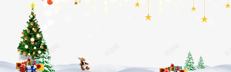 圣诞节banner海报png免抠素材_88icon https://88icon.com 圣诞树 圣诞海报 圣诞海报素材 圣诞节banner素材 礼物 雪
