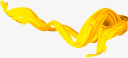 飞舞黄色丝绸背景素材