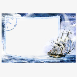 海洋边框航海相框高清图片