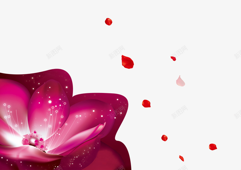 红色鲜花png免抠素材_88icon https://88icon.com 中秋节 八月十五 漂浮花瓣 红色 背景装饰 花瓣 鲜花