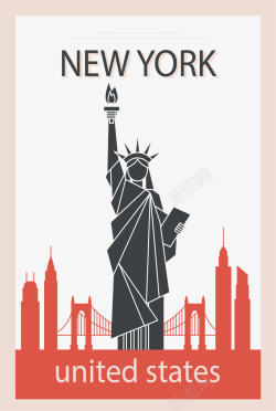 美国纽约旅游海报素材