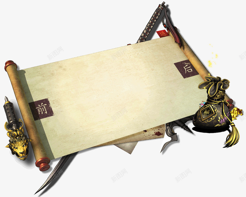 卷轴古风古典卷轴装饰png免抠素材_88icon https://88icon.com 卷轴 古代卷书图 古典 古风 装饰