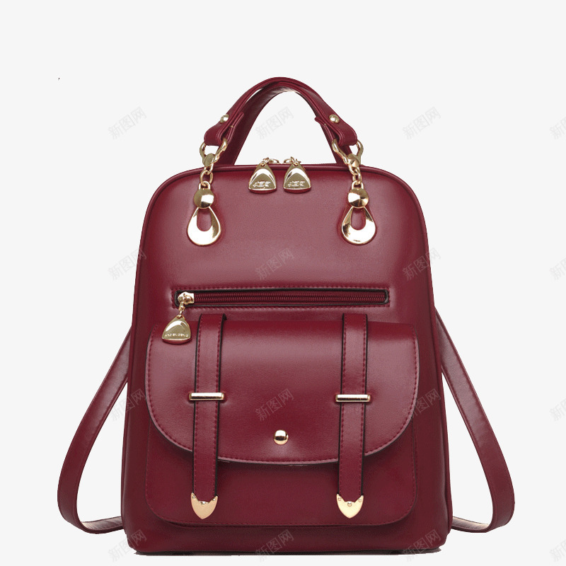 夏季新款时尚多用背包单肩双肩包png免抠素材_88icon https://88icon.com pu皮书包 学院风 韩版潮女包包