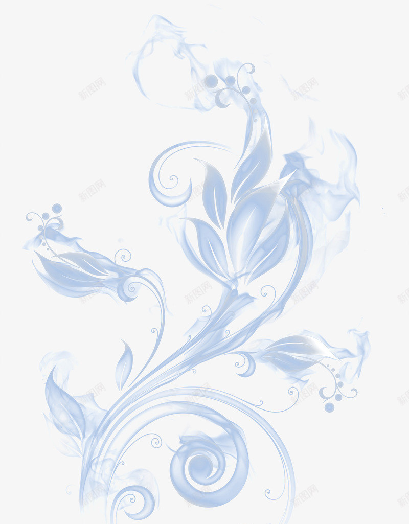 蓝色抽象花朵png免抠素材_88icon https://88icon.com 丁香花 烟雾 烟雾丁香花 花朵 蓝色抽象 蓝色抽象花朵 蓝色花朵