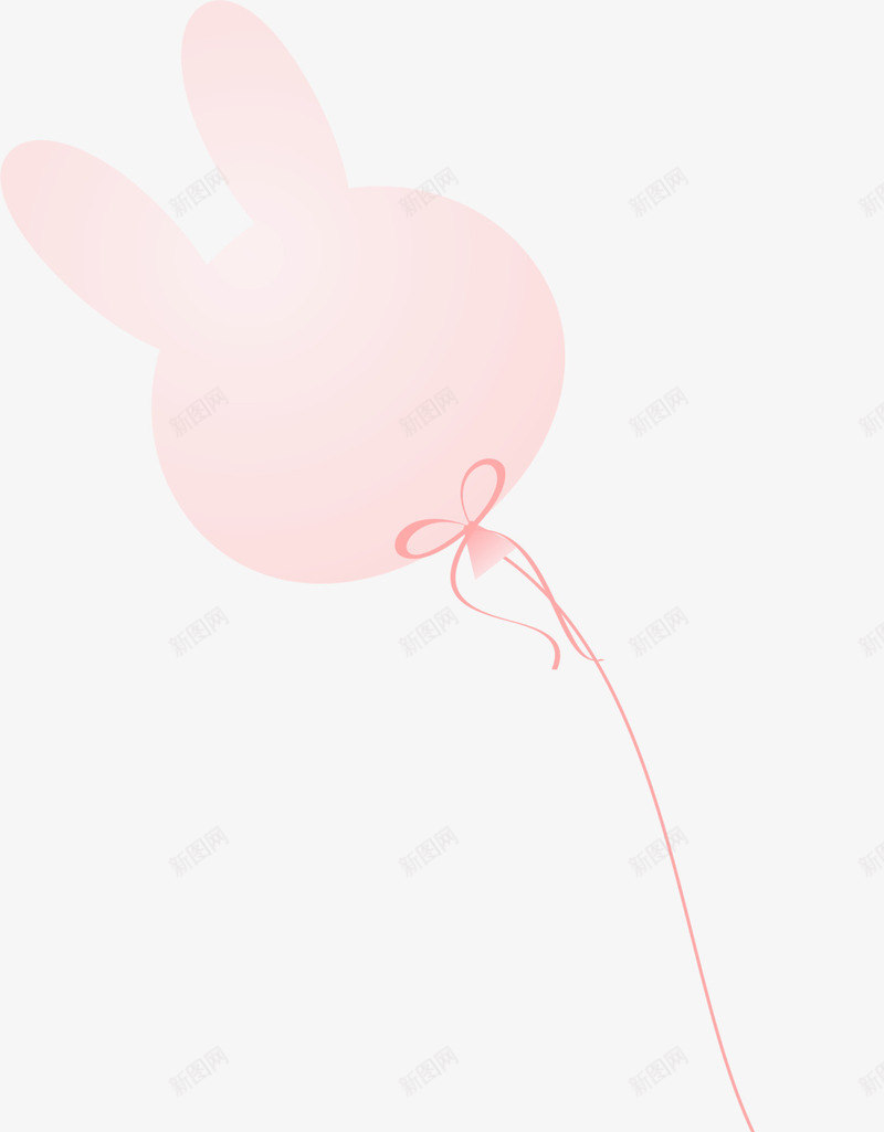 粉色卡通兔子气球png免抠素材_88icon https://88icon.com 6月1号 儿童节 兔子气球 六一节 卡通气球 抓气球的熊 玩耍 童趣