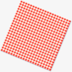 红色格子餐布装饰图案素材