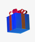 创意合成效果蓝色的礼物包装png免抠素材_88icon https://88icon.com 创意 包装 合成 效果 礼物 蓝色