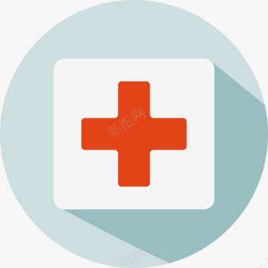 卡通医疗工具红十字医院图标矢量图图标