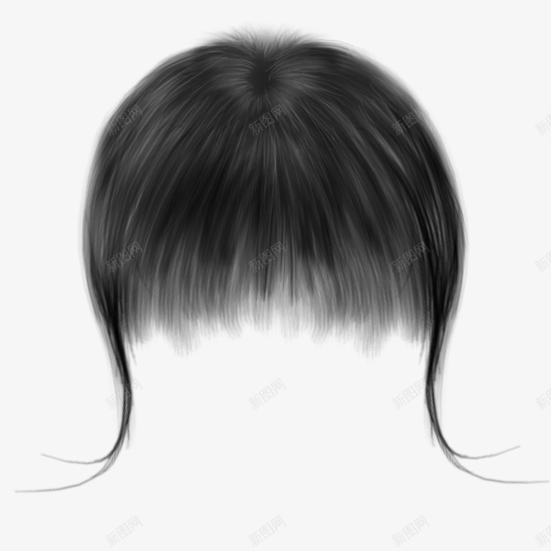 短发发型png免抠素材_88icon https://88icon.com PNG免费下载 发型 头发笔刷 女士 短发 笔刷