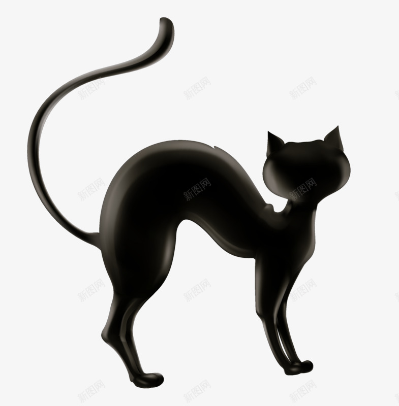 一只黑猫png免抠素材_88icon https://88icon.com 动画 可爱 好看 手绘