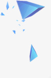 蓝色亮光三角形素材