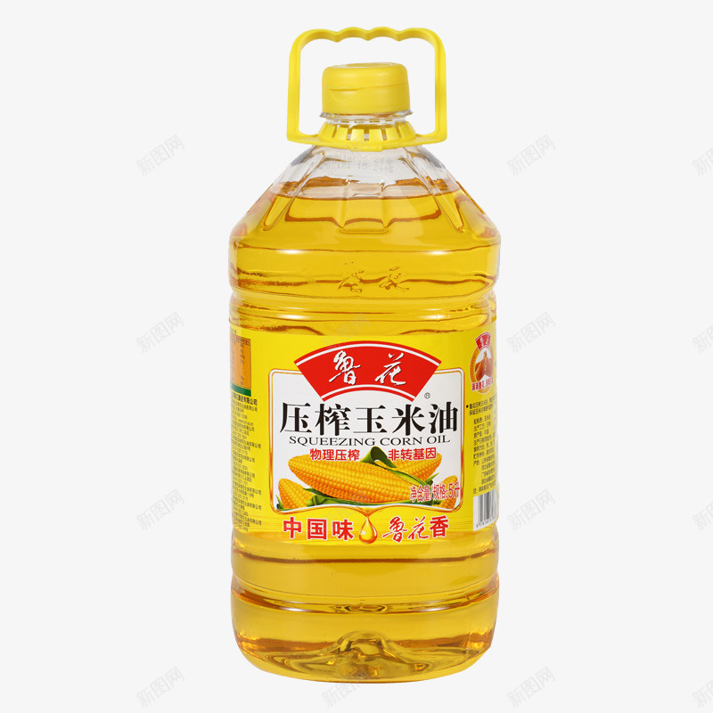 鲁花压榨玉米油png免抠素材_88icon https://88icon.com 副食品 玉米油 米面粮油 调味油 食用油