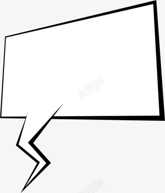 漫画对话框手绘黑色对话框图标图标