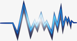 心电效果发光蓝色心电效果图标高清图片