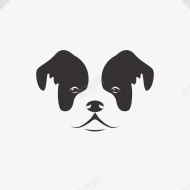 卡通可爱狗头图图标图标