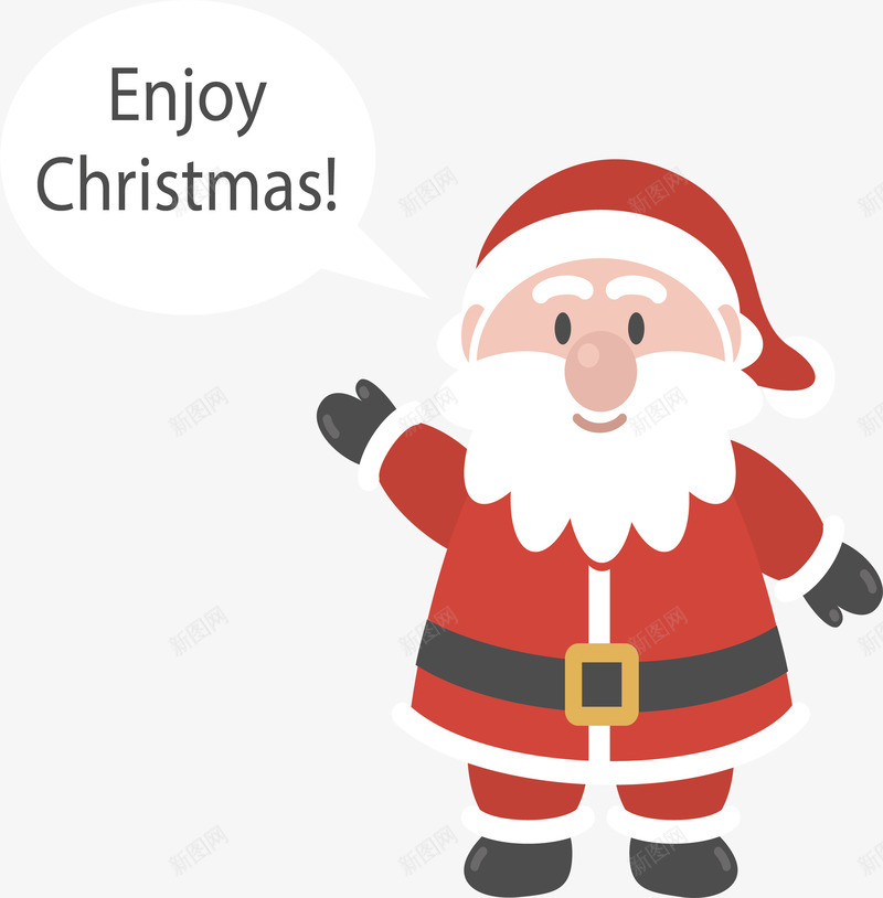 圣诞节打招呼的圣诞老人png免抠素材_88icon https://88icon.com 卡通礼貌 圣诞快乐 圣诞老人 圣诞节 对话气泡 打招呼 矢量png