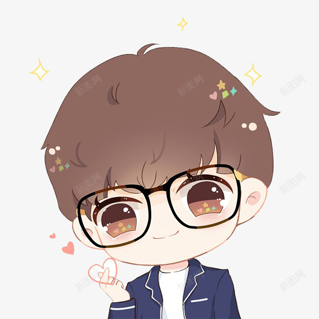 萌萌的小帅哥png免抠素材_88icon https://88icon.com 人物 卡通 手绘 插画 眼睛男孩