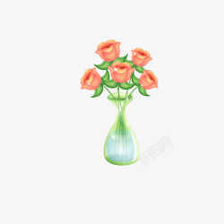 花瓶的花束素材