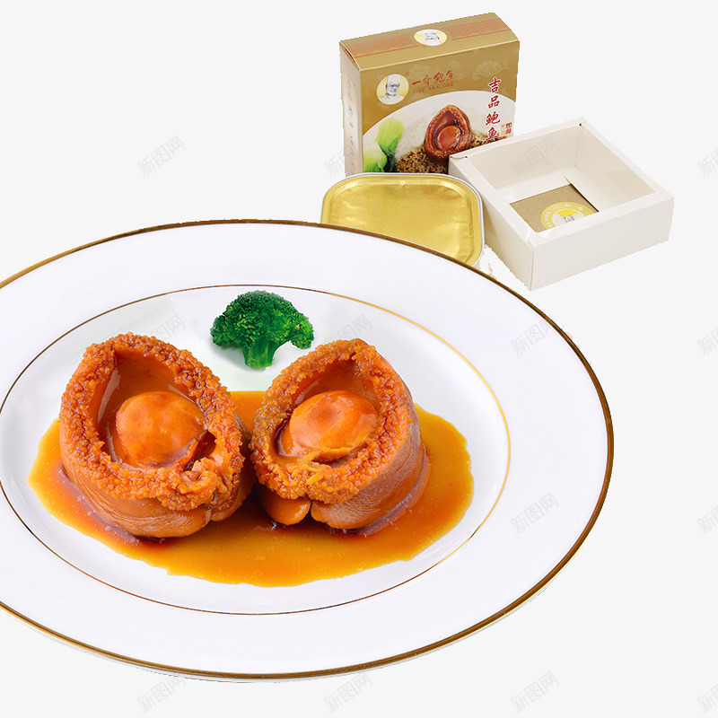 盘装鲍鱼png免抠素材_88icon https://88icon.com 产品实物 海鲜 熟食 肉