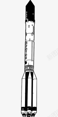 天梭升空的火箭图标图标