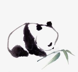 水墨北极熊熊猫高清图片