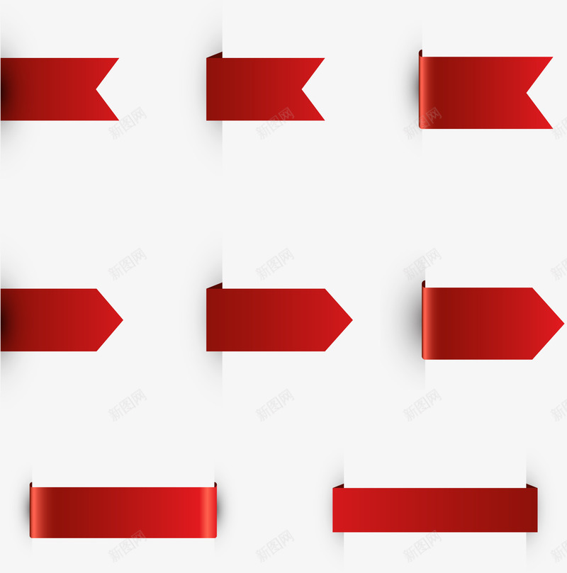 折角装饰彩带png免抠素材_88icon https://88icon.com 折叠 折角 指示牌 矢量素材 红色彩带 装饰彩带