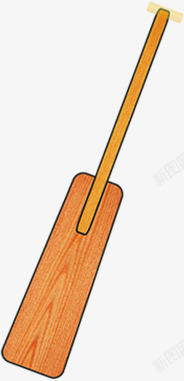 棕色木质船桨素材
