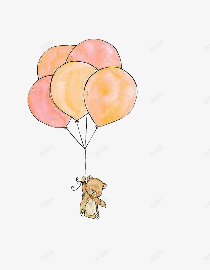 小熊的气球png免抠素材_88icon https://88icon.com 卡通 小熊 小熊玩具 毛绒玩具 气球